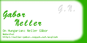 gabor neller business card